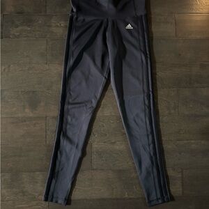 ADIDAS Womens Climalite Leggings striped black medium